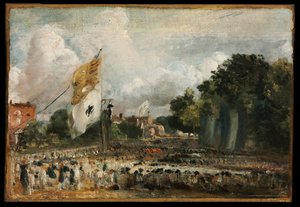 1814年の平和の東バーホルトでの祝賀会は、フランスと連合国との間のパリで結ばれました 作： John Constable